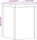 vidaXL vidaXL Podstawki pod doniczki, 2 szt., brązowy dąb, 15x15x20 cm 9