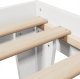vidaXL vidaXL Rama łóżka bez materaca, biała, 90x190 cm, lite drewno sosnowe 7