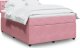 vidaXL Łóżko kontynentalne z materacem, różowe, aksamit, 140x190 cm 1