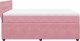 vidaXL Łóżko kontynentalne z materacem, różowe, aksamit, 140x190 cm 9