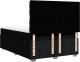 vidaXL Łóżko kontynentalne z materacem, czarne, tkanina 140x200 cm 6