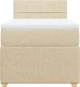 vidaXL vidaXL Łóżko kontynentalne z materacem, kremowe, tkanina, 90x190 cm 6