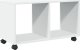 vidaXL vidaXL Szafka na kółkach, biała 72x33x42,5 cm, materiał drewnopochodny 6