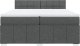 vidaXL vidaXL Łóżko kontynentalne z materacem, ciemnoszara tkanina 200x200 cm 6