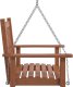 Huśtawka vidaXL vidaXL Huśtawka ogrodowa z metalowymi łańcuchami, brązowa, jodłowa 5