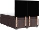 vidaXL Łóżko kontynentalne z materacem, brązowe, tkanina, 140x190 cm 6