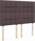 vidaXL Łóżko kontynentalne z materacem, brązowe, tkanina, 140x190 cm 7