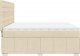 vidaXL Łóżko kontynentalne z materacem, kremowe, tkanina, 200x200 cm 5