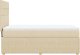 vidaXL vidaXL Łóżko kontynentalne z materacem, kremowe, tkanina, 90x190 cm 7