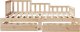 vidaXL vidaXL Łóżko dzienne rozsuwane, szuflady, 90x200 cm drewno sosnowe 4