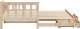 vidaXL vidaXL Łóżko dzienne rozsuwane, szuflady, 90x200 cm drewno sosnowe 6