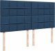 vidaXL vidaXL Łóżko kontynentalne z materacem, niebieskie, tkanina 200x200 cm 9