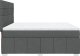 vidaXL vidaXL Łóżko kontynentalne z materacem, ciemnoszara tkanina 200x200 cm 7