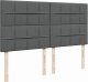 vidaXL vidaXL Łóżko kontynentalne z materacem, ciemnoszara tkanina 200x200 cm 9