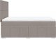 vidaXL vidaXL Łóżko kontynentalne z materacem, taupe, tkanina, 140x190 cm 5
