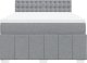 vidaXL vidaXL Łóżko kontynentalne z materacem, jasnoszare 140x200 cm, tkanina 6