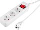 Neo Przedłużacz listwowy 3m, 3x1.5mm2, 3G, biały, ON/OFF 4