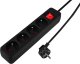 Neo Przedłużacz listwowy 3m, 3x1.5mm2, 4G, czarny, ON/OFF 3