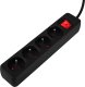 Neo Przedłużacz listwowy 3m, 3x1.5mm2, 4G, czarny, ON/OFF 4