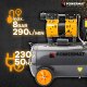 Sprężarka Powermat KOMPRESOR BEZOLEJOWY 50L SPRĘŻARKA 8 BAR 290l/min 230V SEPARATOR CICHY 59dB 6
