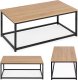 ModernHome Stół kawowy ława duży brązowy blat metalowy stelaż ModernHome 1