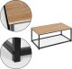 ModernHome Stół kawowy ława duży brązowy blat metalowy stelaż ModernHome 4