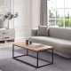 ModernHome Stół kawowy ława duży brązowy blat metalowy stelaż ModernHome 6
