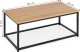 ModernHome Stół kawowy ława duży brązowy blat metalowy stelaż ModernHome 8