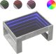 vidaXL vidaXL Stolik kawowy z LED Infinity, szarość betonu, 70x53x30 cm 2