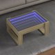 vidaXL Stolik kawowy z LED Infinity, dąb sonoma, 70x53x30 cm 1