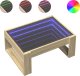 vidaXL Stolik kawowy z LED Infinity, dąb sonoma, 70x53x30 cm 2