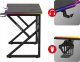 Biurko Huzaro Hero 1.7 RGB Black Czarne 120 cmx60 cm 5