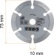 Rosfix TARCZA DIAMENTOWA DO MINI SZLIFIRERKI KATOWEJ 12V 75MM BETON KOSTKA CEGŁY 1