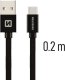 Kabel USB Swissten USB-A - USB-C 0.2 m Czarny (71521101) 14