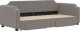 vidaXL Sofa rozsuwana z szufladami, taupe, 100x200 cm, tkanina 3
