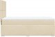 vidaXL Łóżko kontynentalne z materacem, kremowe, tkanina, 90x200 cm 10