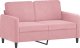 vidaXL 2-osobowa sofa z poduszkami, różowa, 120 cm, aksamit 4