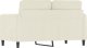 vidaXL Sofa 2-osobowa, kremowy, 120 cm, tapicerowana aksamitem 5