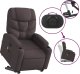 vidaXL Podnoszony fotel masujący, rozkładany, ciemnobrązowy, tkanina 6