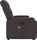 vidaXL Podnoszony fotel masujący, rozkładany, ciemnobrązowy, tkanina 10