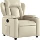 vidaXL Elektryczny fotel rozkładany, kremowy, obity sztuczną skórą 3
