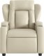vidaXL Elektryczny fotel rozkładany, kremowy, obity sztuczną skórą 8