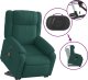 vidaXL Podnoszony fotel masujący, rozkładany, ciemnozielony, tkanina 6