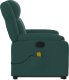 vidaXL Podnoszony fotel masujący, rozkładany, ciemnozielony, tkanina 10