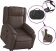vidaXL Podnoszony fotel masujący, rozkładany, brązowy, ekoskóra 6
