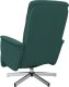 vidaXL Rozkładany fotel masujący z podnóżkiem, ciemnozielony, tkanina 5