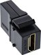 Adapter AV InLine InLine® HDMI Keystone Snap-In module, 4K/60Hz, HDMI AF/AF angled black 1