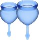 SATISFYER_SET Feel Good zestaw kubeczków menstruacyjnych Dark Blue 15ml + 20ml 7