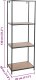 vidaXL Regał z 3 półkami 45x30x130 cm naturalno-czarny (445855) 2