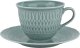 Ćmielów Filiżanka + spodek 250ml/16 cm Sofia Zielona 1